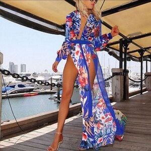 Vibrant Floral Maxi Dress